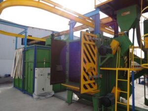 Heavy duty industrial automatic shot blasting machine range by Surface Finishing Equipment Co